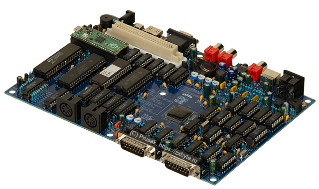 Собранная плата Эльф-128 2023 v1.1