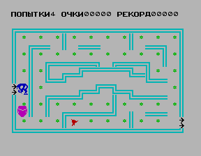 Скриншот игры «Обжора» для приставки Эльф