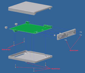 Требуемый крепёж для сборки корпуса
