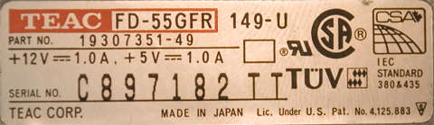 Teac, плата версии 149