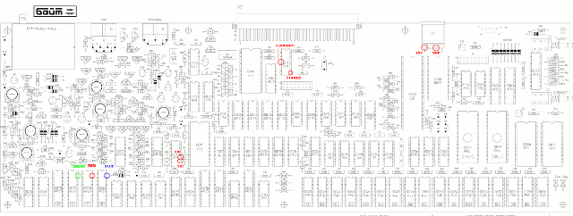 Места подпайки для подключения платы RGB-VGA на плате &Prime;Байта&Prime;