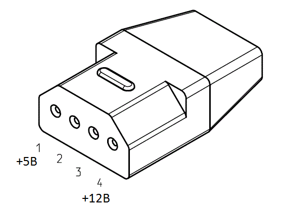Разъём питания РС64-4 для компьютера &laquo;Байт&raquo;