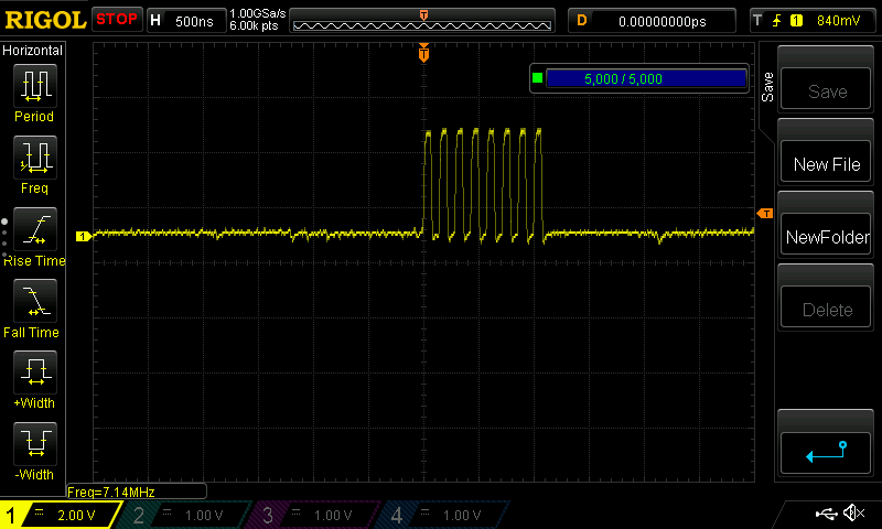 Импульсы CLK_SD при обращении к SD-карте