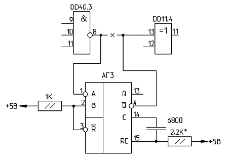 Укорачивание длительности строчного синхроимпульса в компьютере &laquo;Ленинград&raquo;