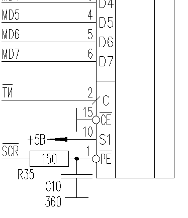 Задержка сигнала /SCR