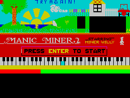 Заставка игры Manic Miner 2