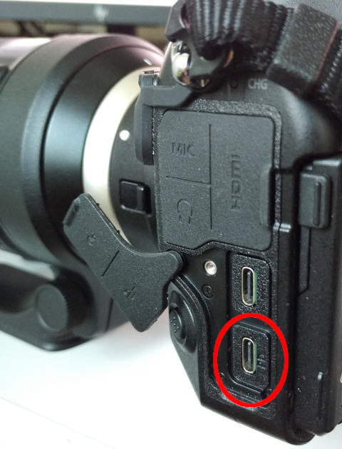 USB Type-C разъём в Nikon Z8 для внешнего питания