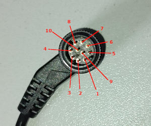 Нумерация контактов разъёма Nikon 10-pin